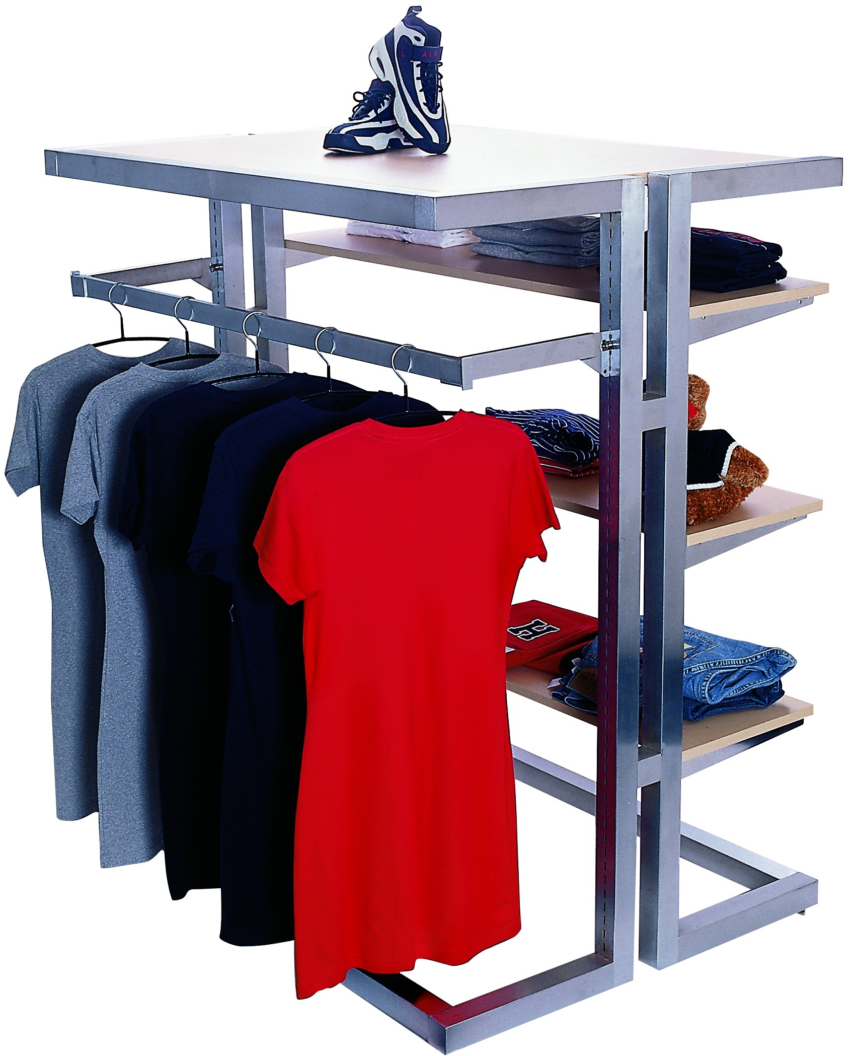 Folding wall clothes rack