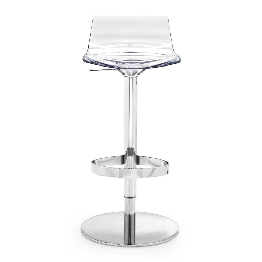 Gas lift bar stool transparent modern bar stools and counter