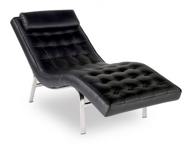 Go back gallery for leather chaise lounge chair