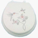 embroidered toilet seats