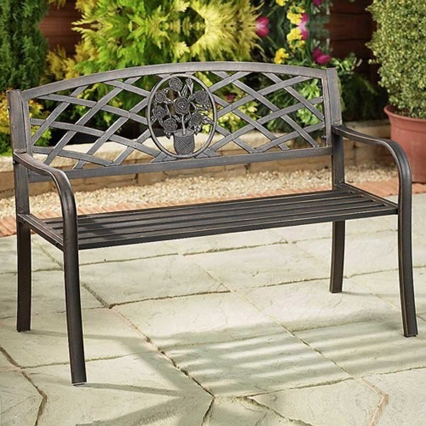 Metal garden benchs