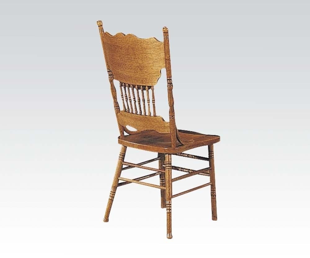Oak double pressback chairs
