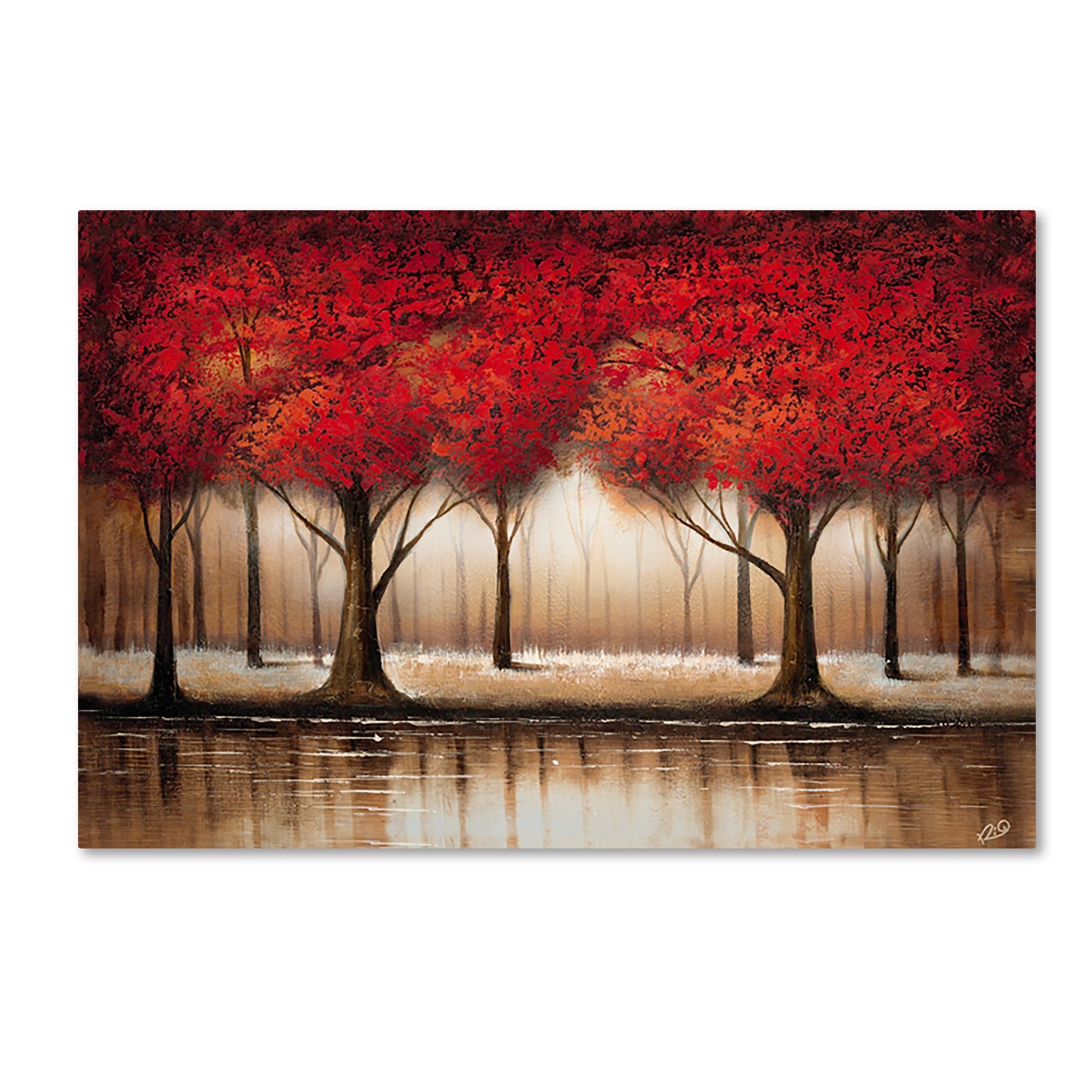 Rio parade of red trees canvas art