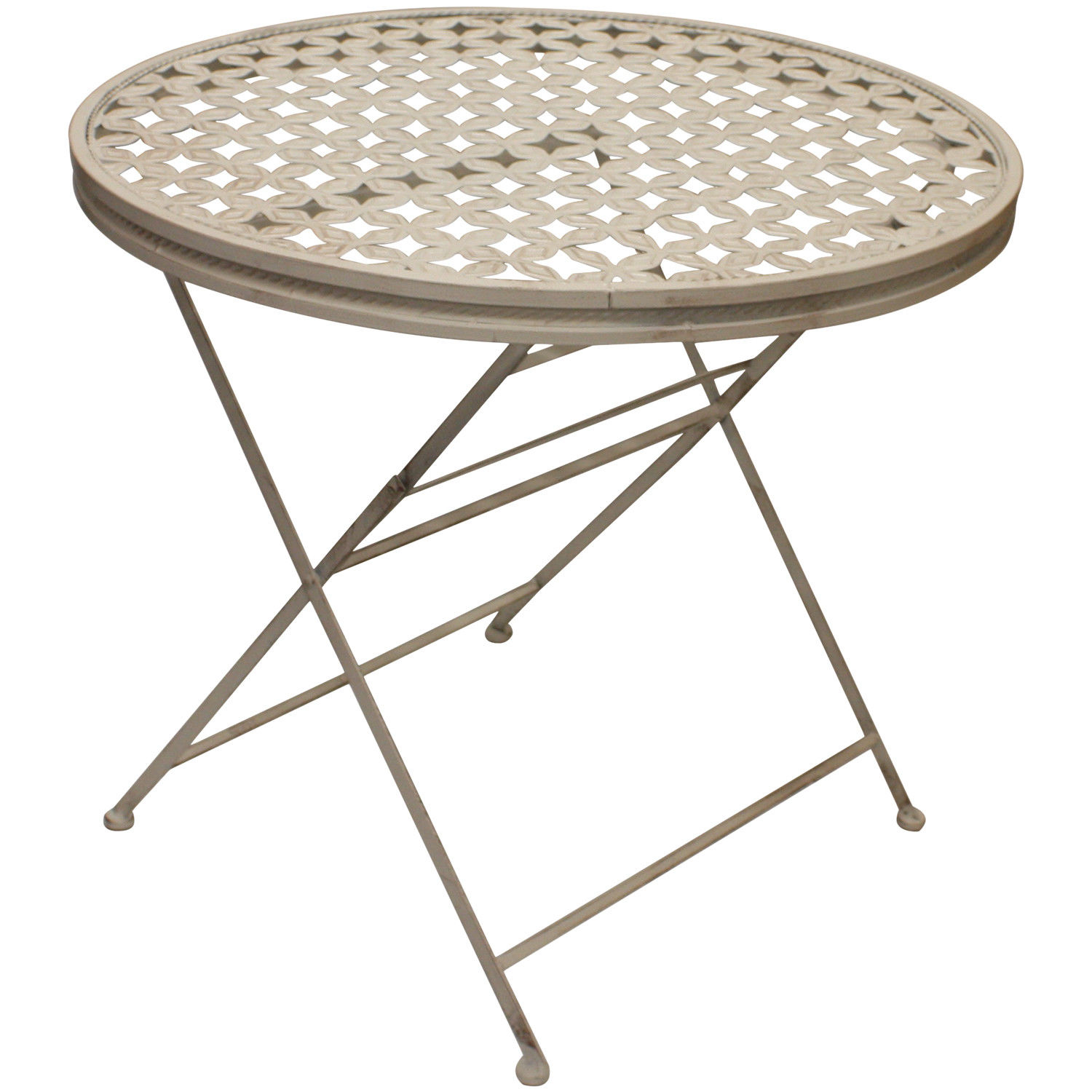 Round folding metal garden patio dining table outdoor furniture