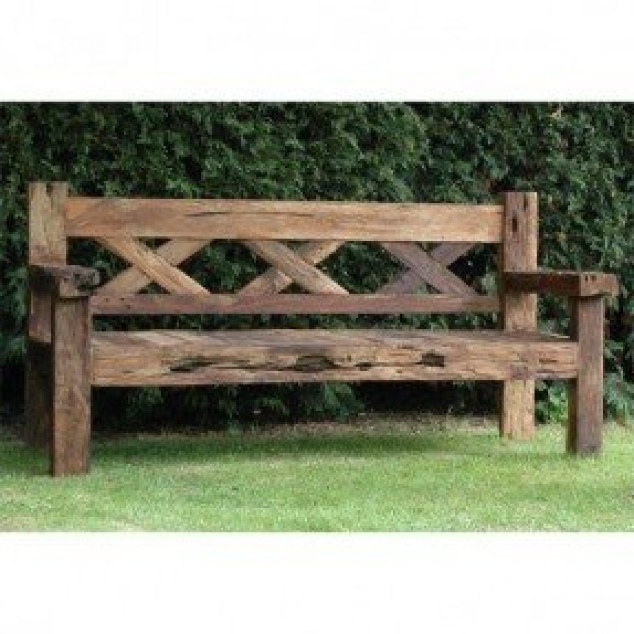 Rustic wooden benches