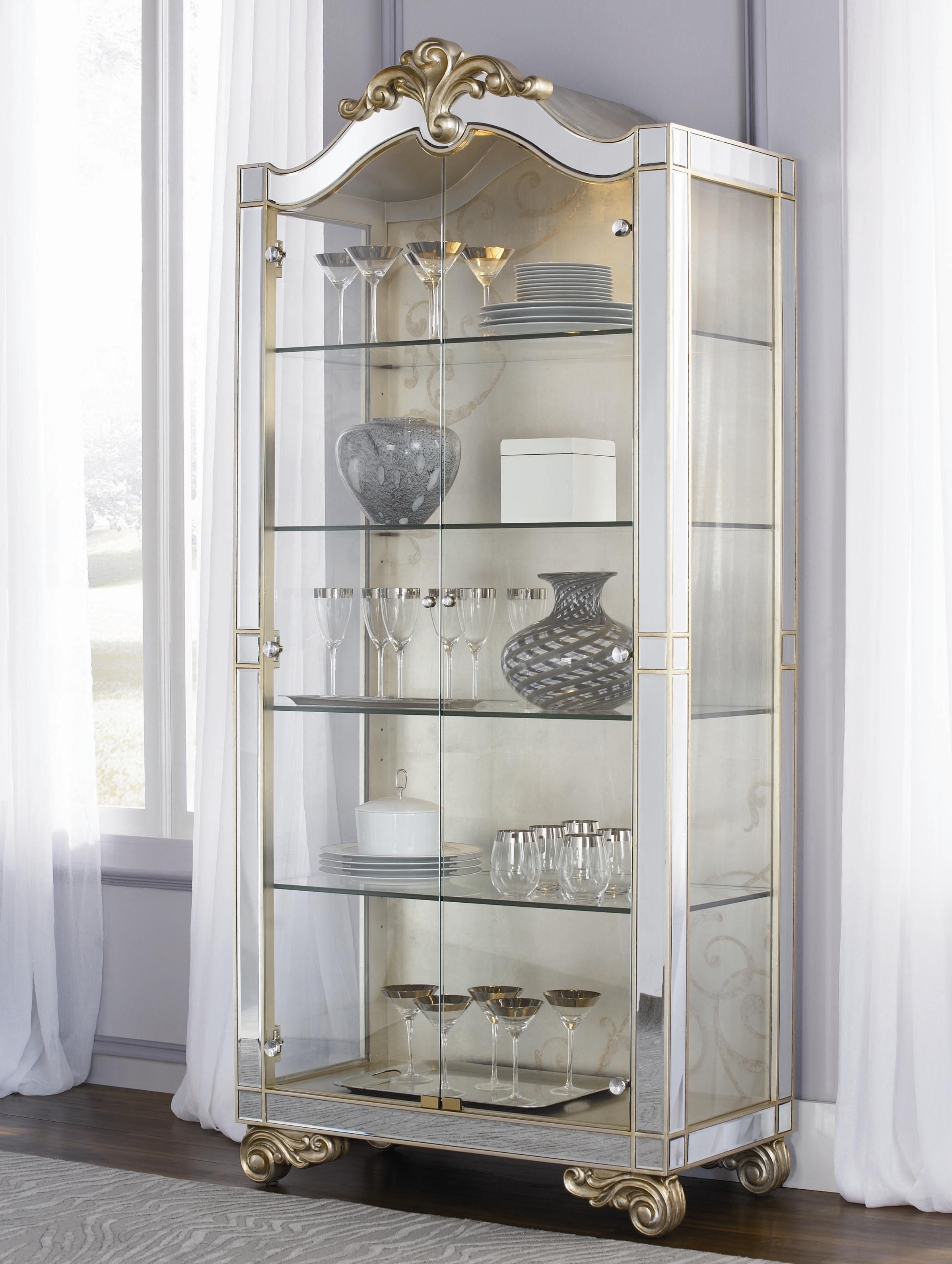 Silver curio cabinets 18