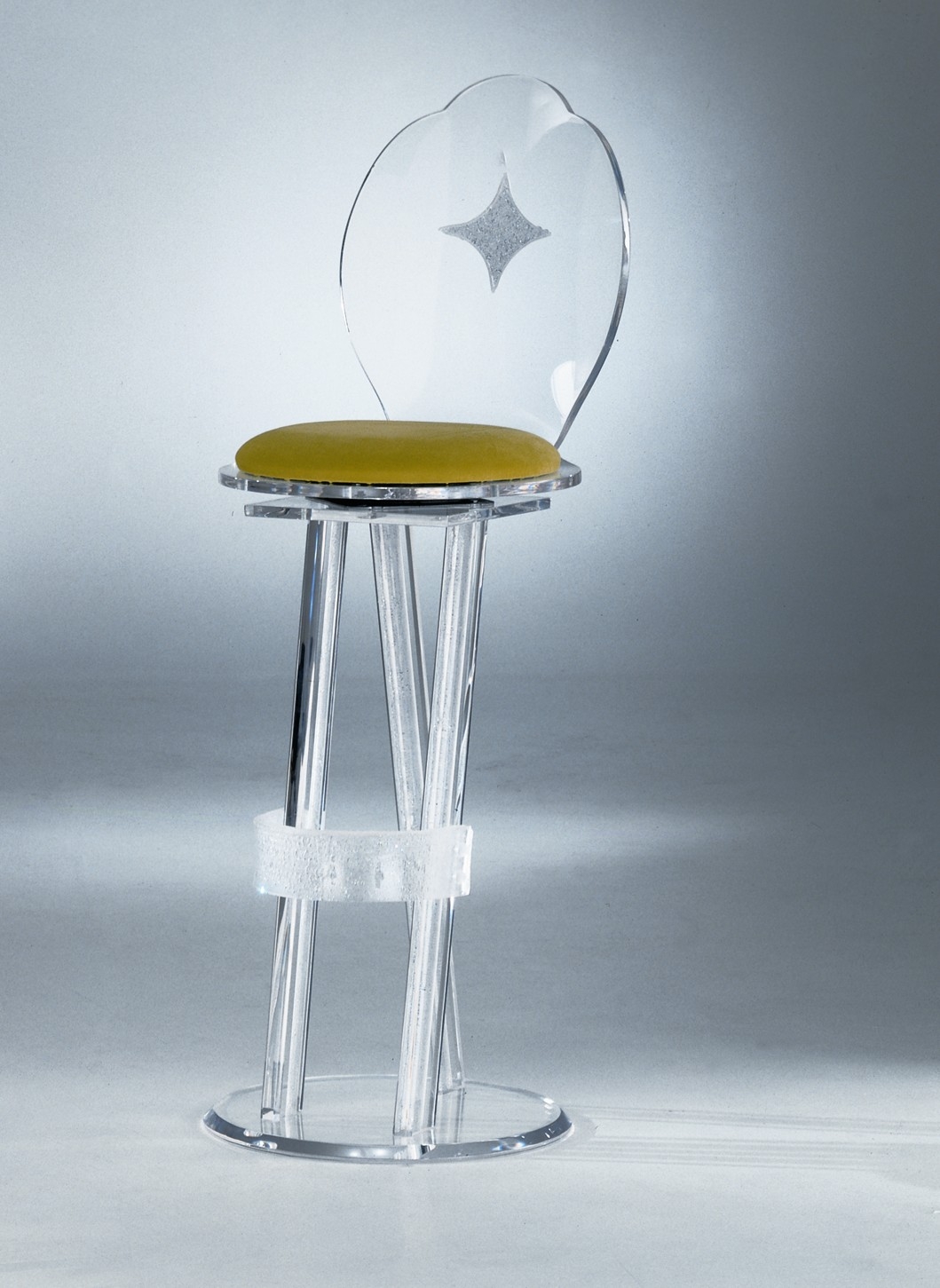 Swivel acrylic barstool modern bar stools and counter stools