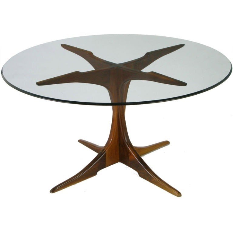 Round Glass Top Dining Table Wood Base - Ideas on Foter