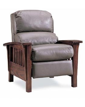 Thomasville leather chair and ottoman