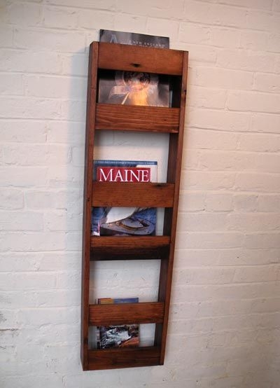 Wall mounted magazine rack 49
