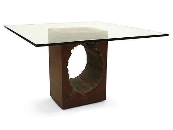 Wood dining table base glass top 2 furniture dining room