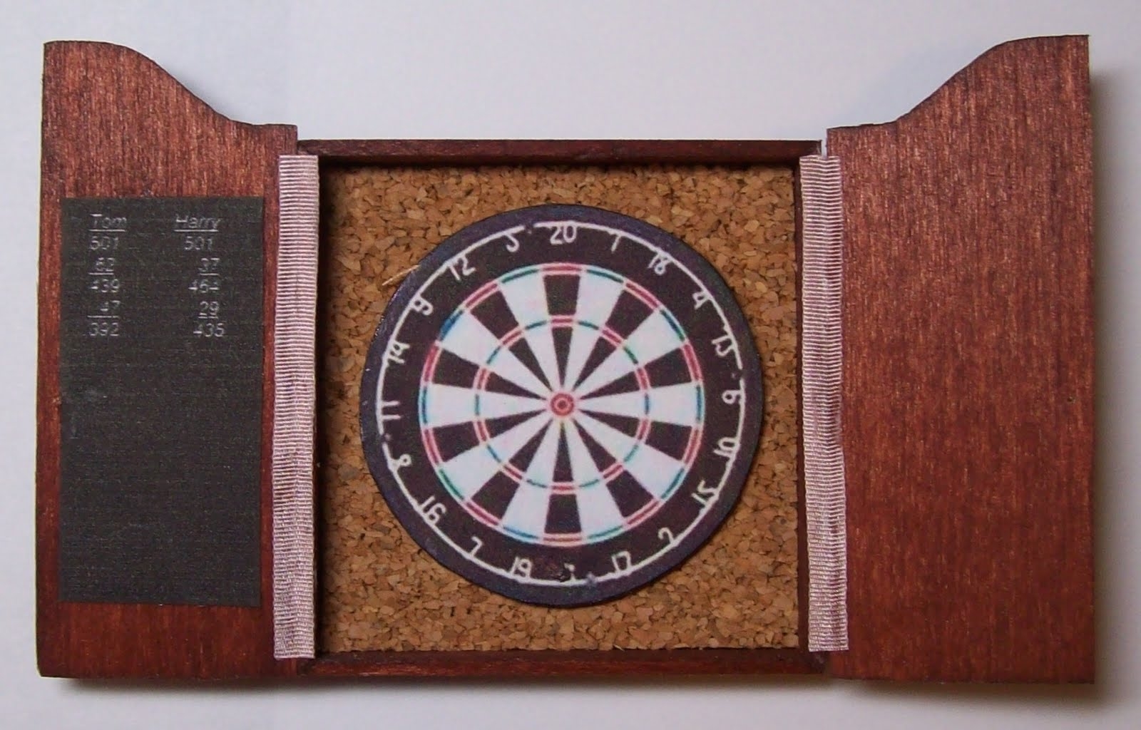 Antique dart board cabinet