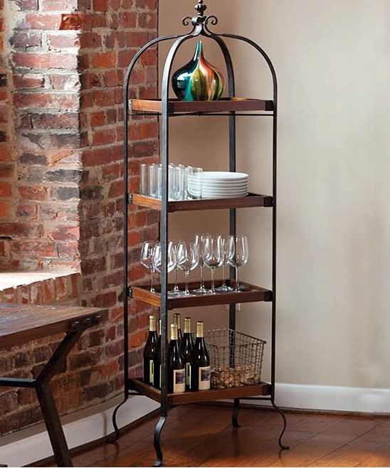 Corner cabinet wine rack