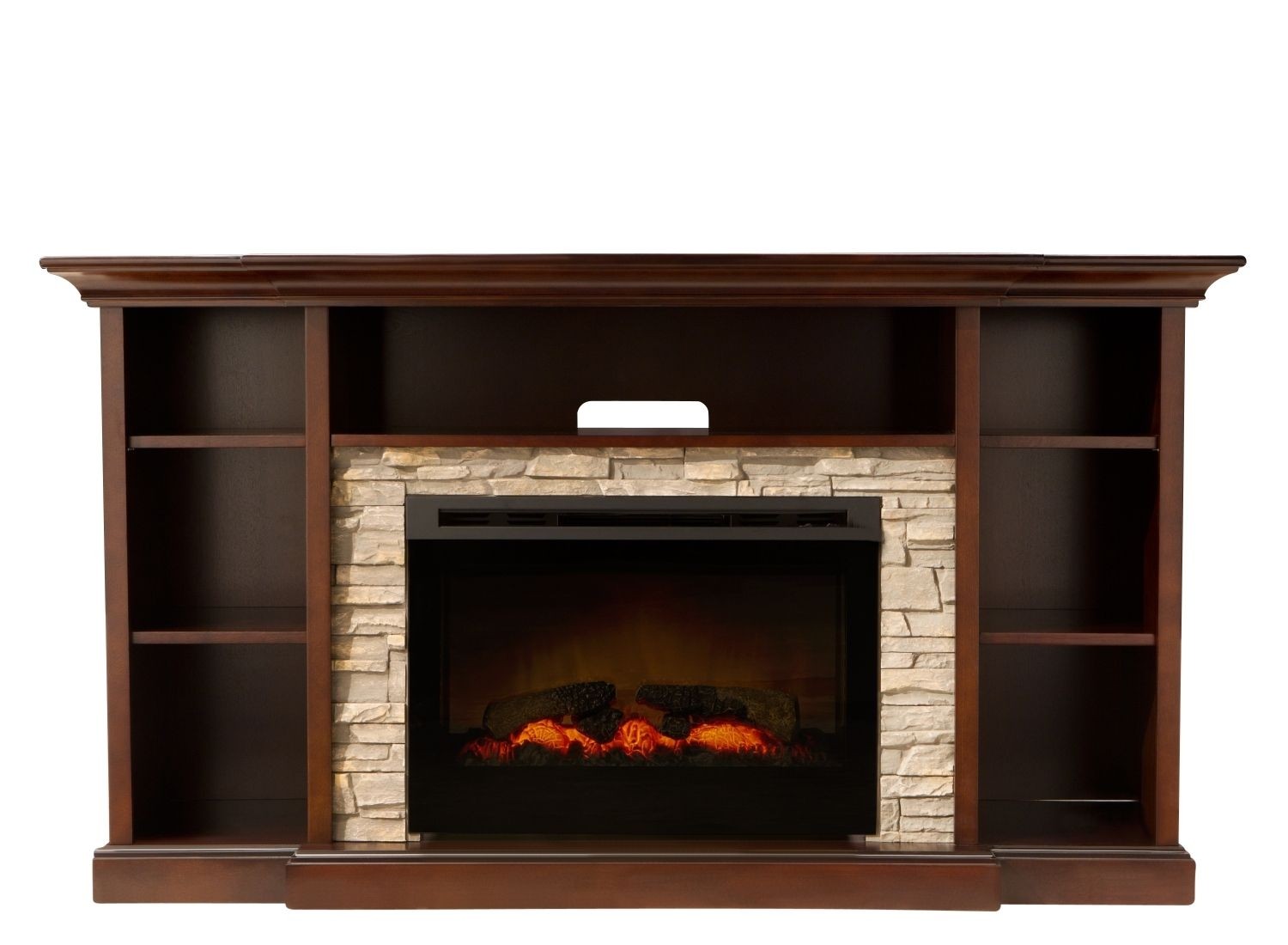 Fireplace with bookcases