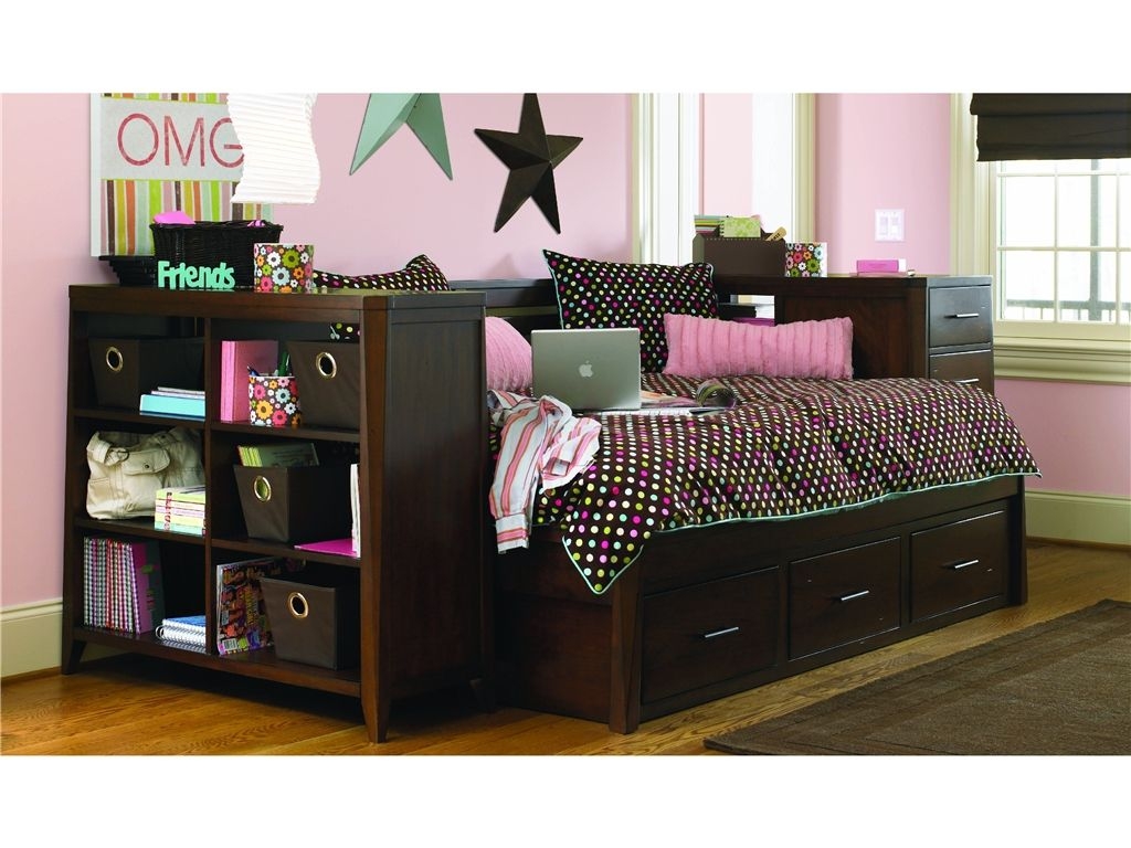 girls full size trundle bed