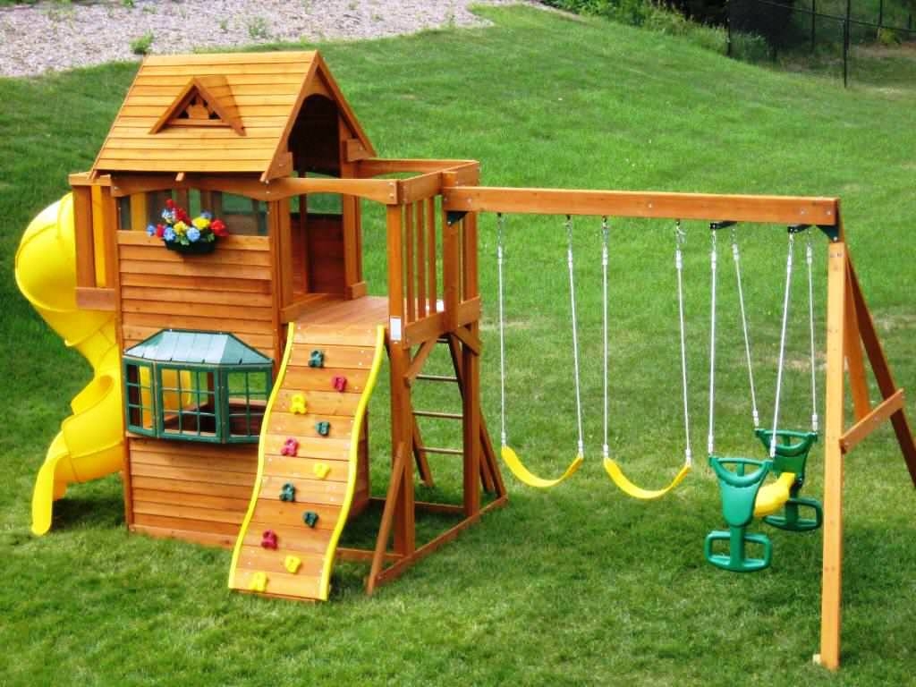 Kids playhouse with slide