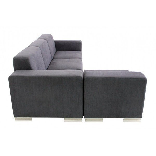 Modern grey microfiber fabric sectionals sofas 990 liked on polyvore