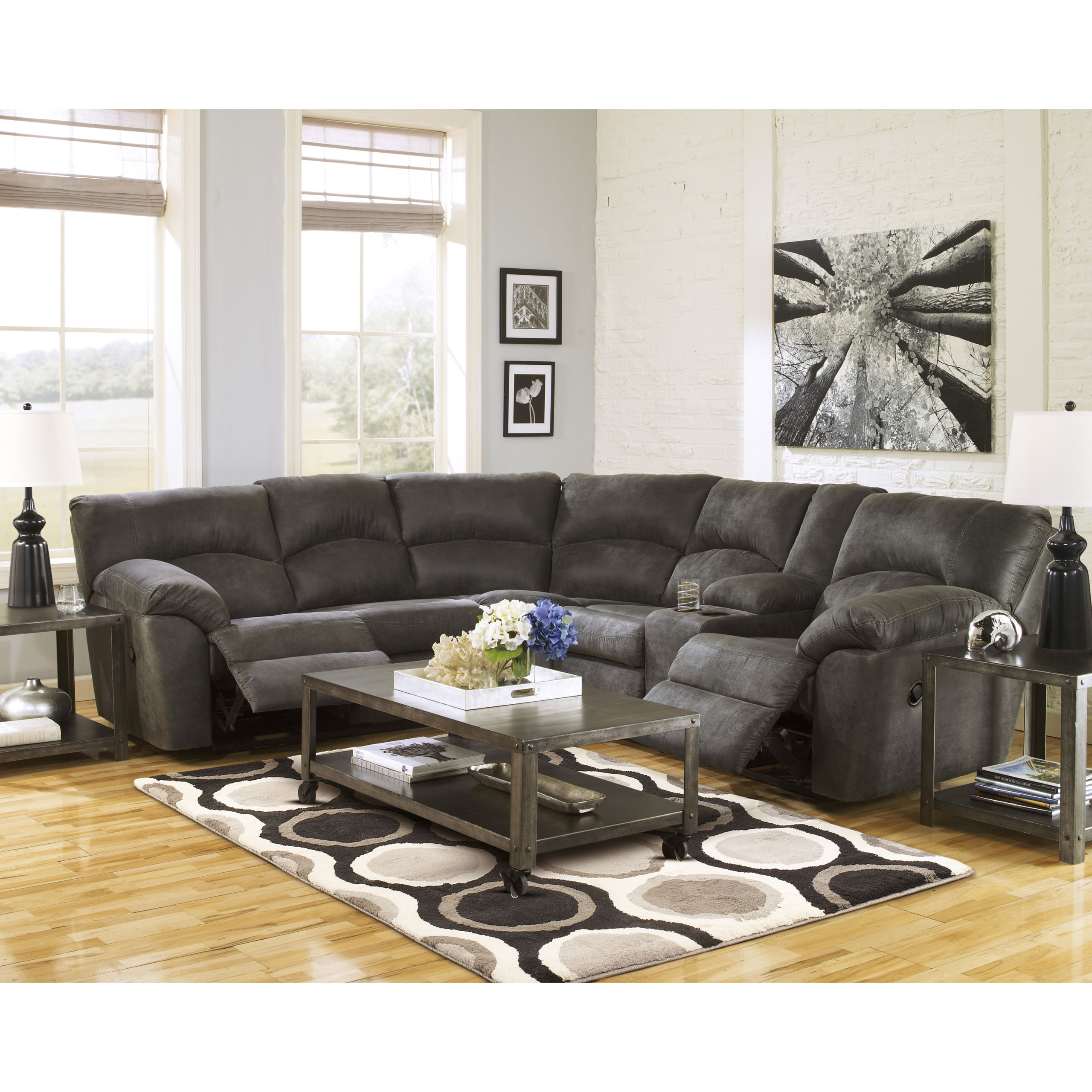 Modern microfiber sectional sofa 15
