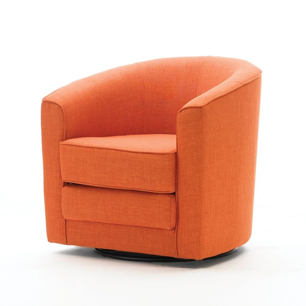 Orange shop barrel chair