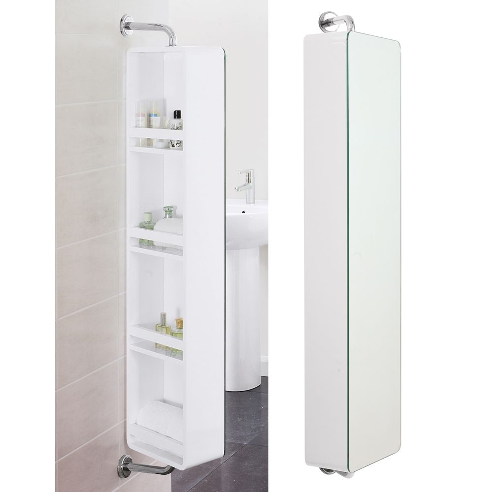 Revolving mirror bathroom cabinet