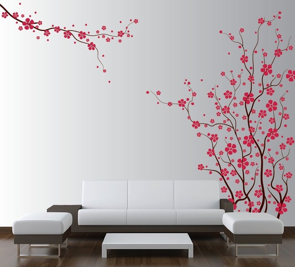 Wall stencils cherry blossom