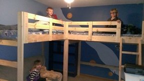 L Shape Loft Bed - Foter