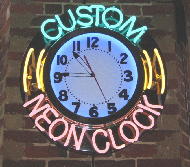 26 custom neon clock your choice of colors words design