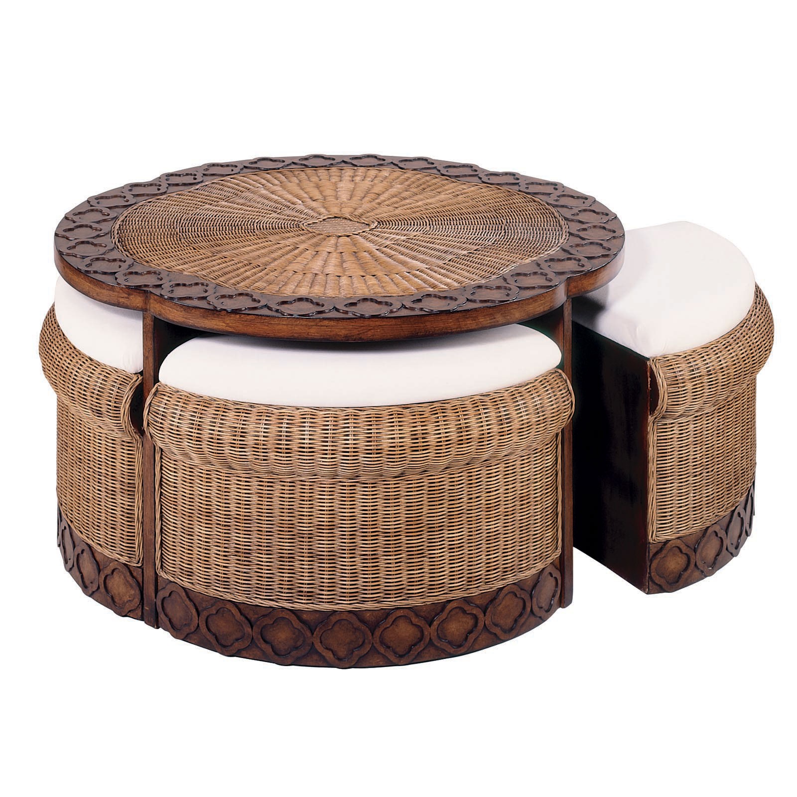Accents rattan coffee table with stools will be getting something