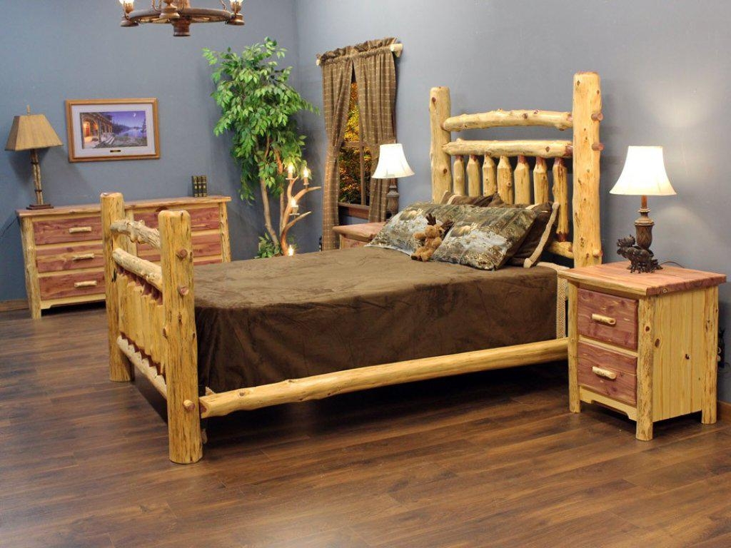 Bedroom furniturered cedar arkansas post log bed jhes log furniture