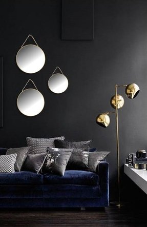 Black Velvet Sofa - Foter