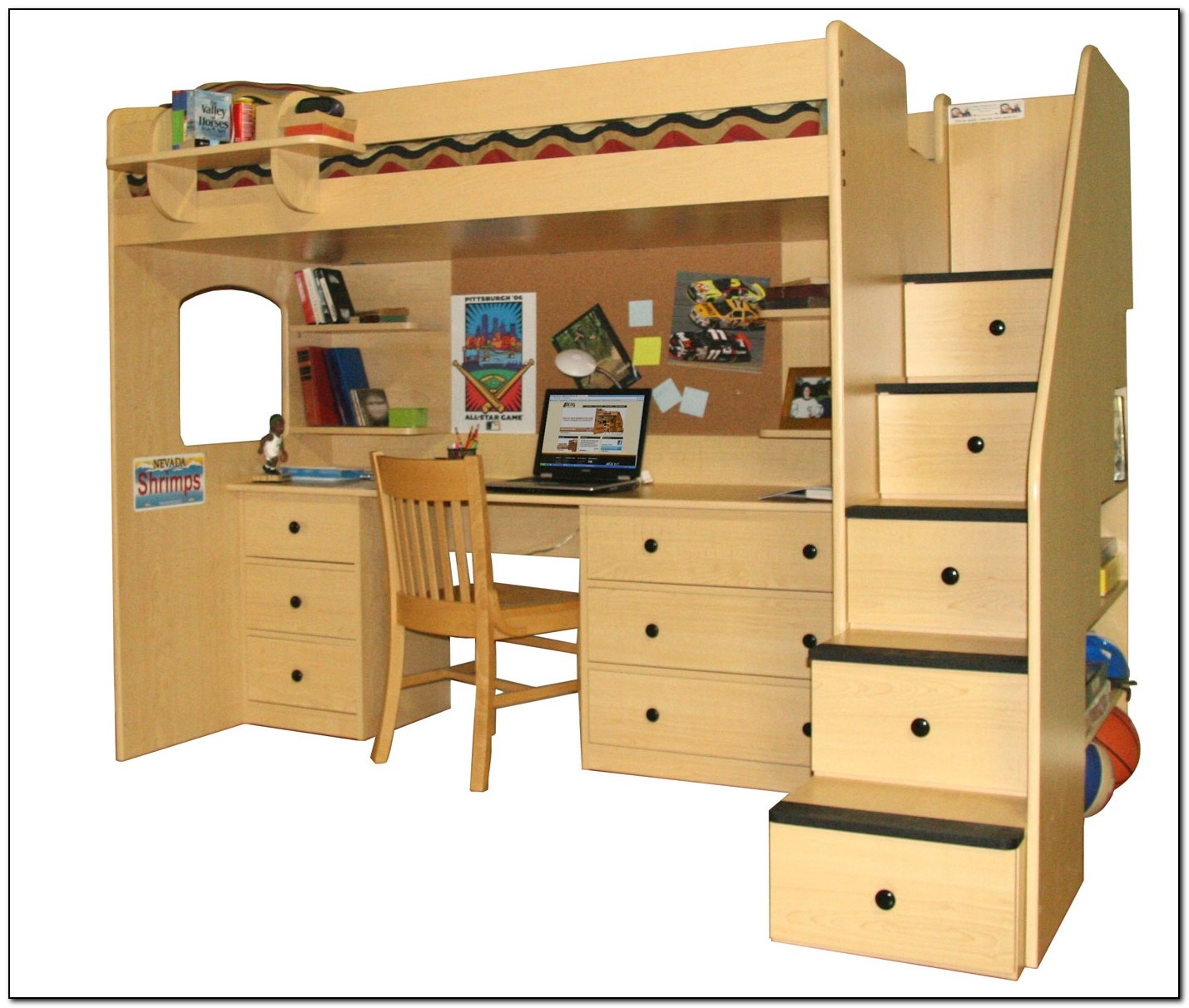 bunk bed with desk for adults