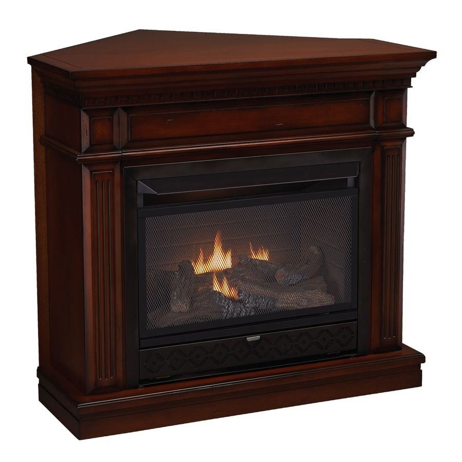 Corner ventless fireplace 1