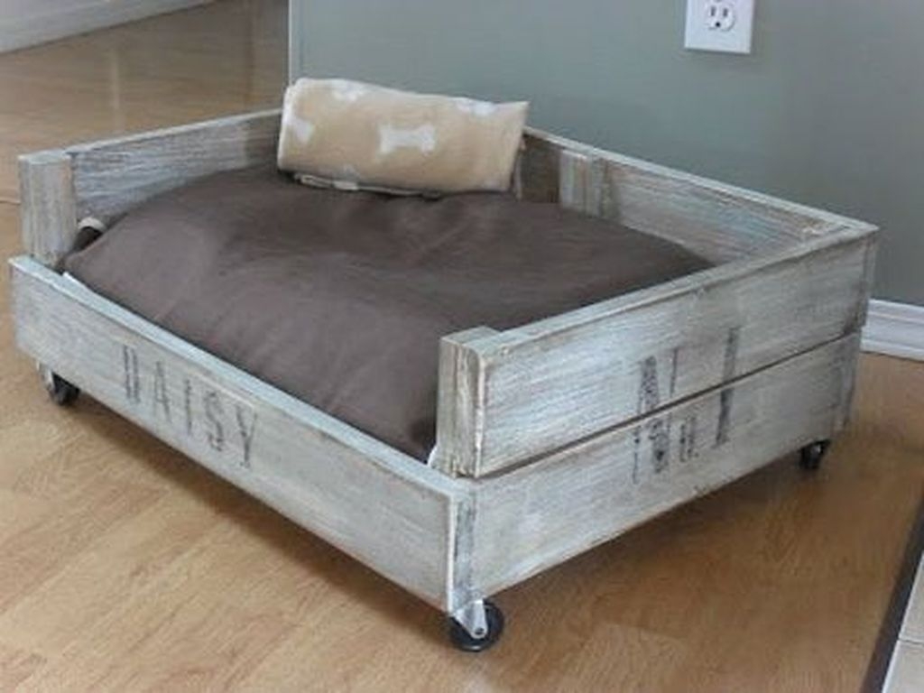 raised wooden dog beds