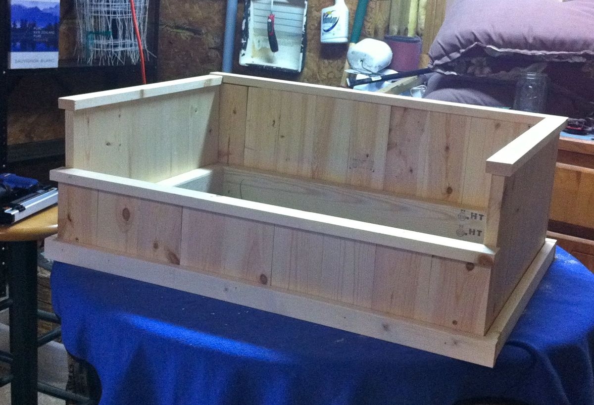 Dog bed made from pallets