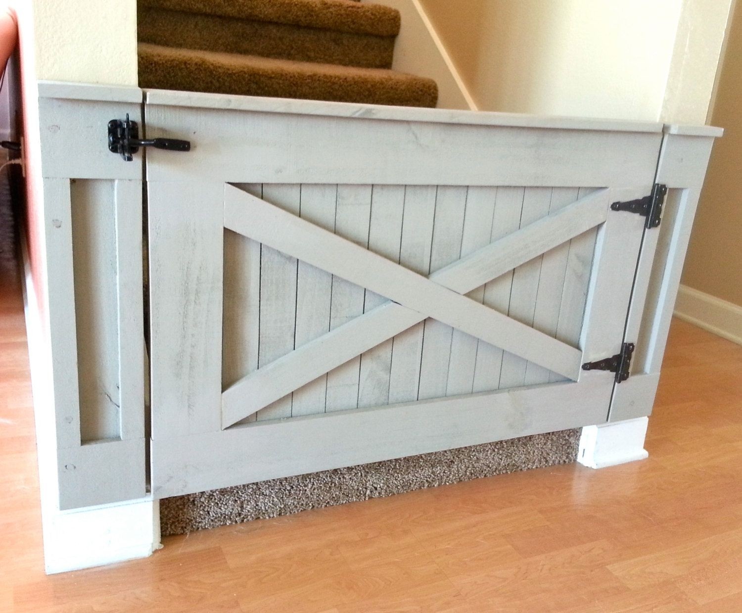 Up to 41 Wide Magic Dog Gate for Stairs Adjustable Extra Wide Pet Gate for The House Doorways and Stairways. 