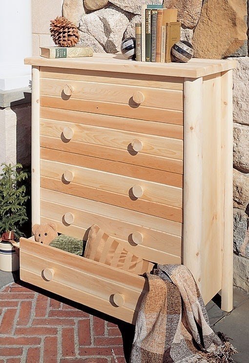 Dresser five drawer dresser rustic cedar bedroom furniture 0200036