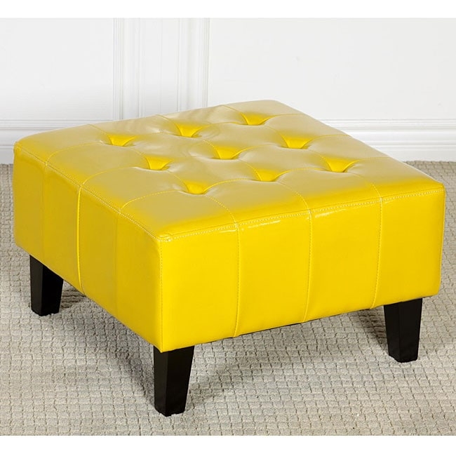 Ethan childrens yellow patent leather ottoman