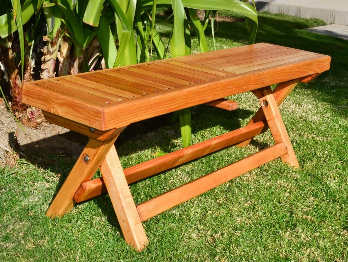 Folding Wood Bench