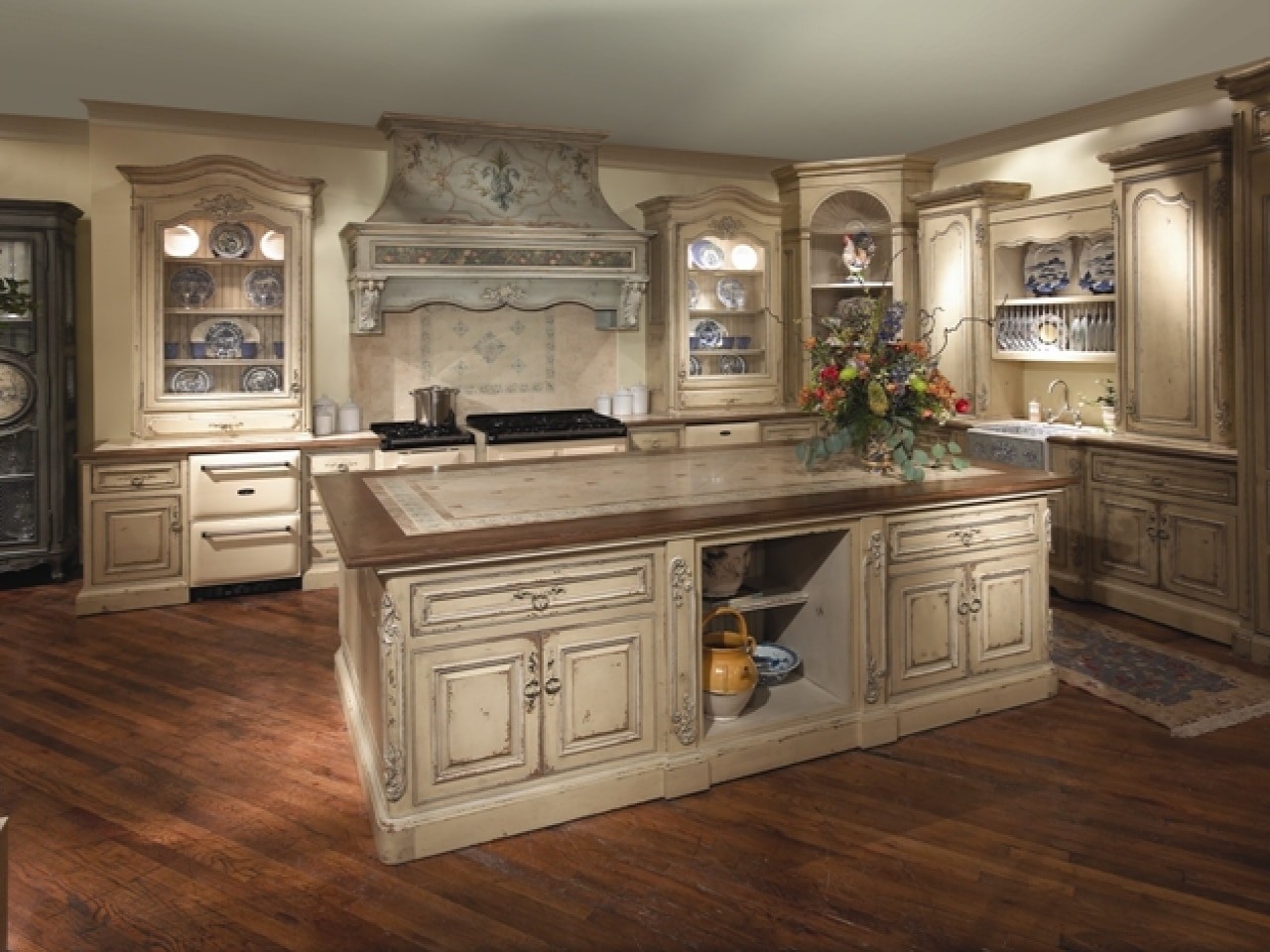 French country cabinets 1