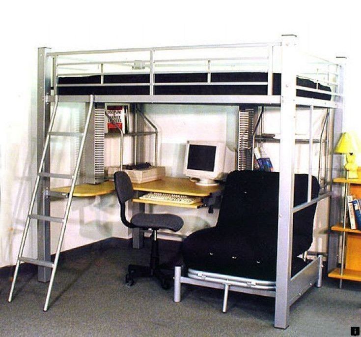 Full size bunk bed with desk 3
