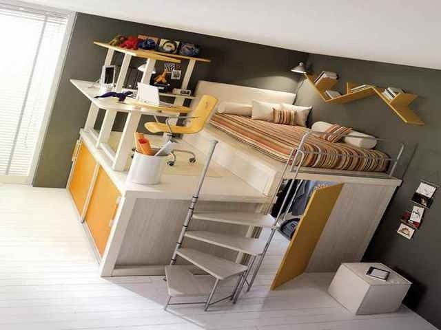full size loft bed with dresser underneath