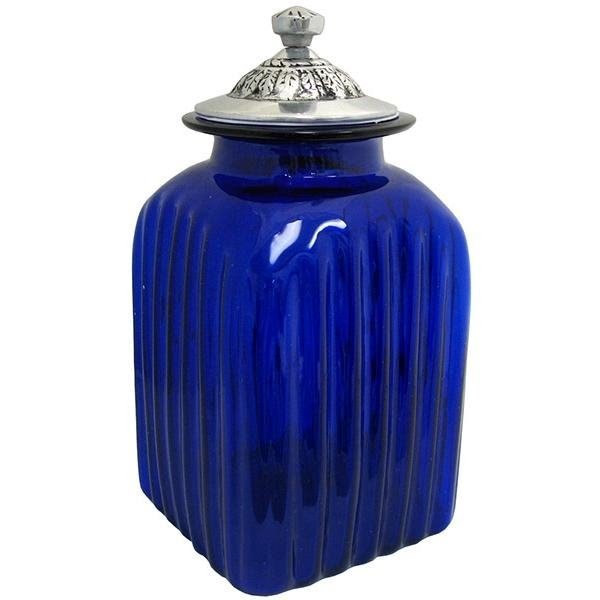 Glass Kitchen Canister Set Cypress Home Color: Navy Blue