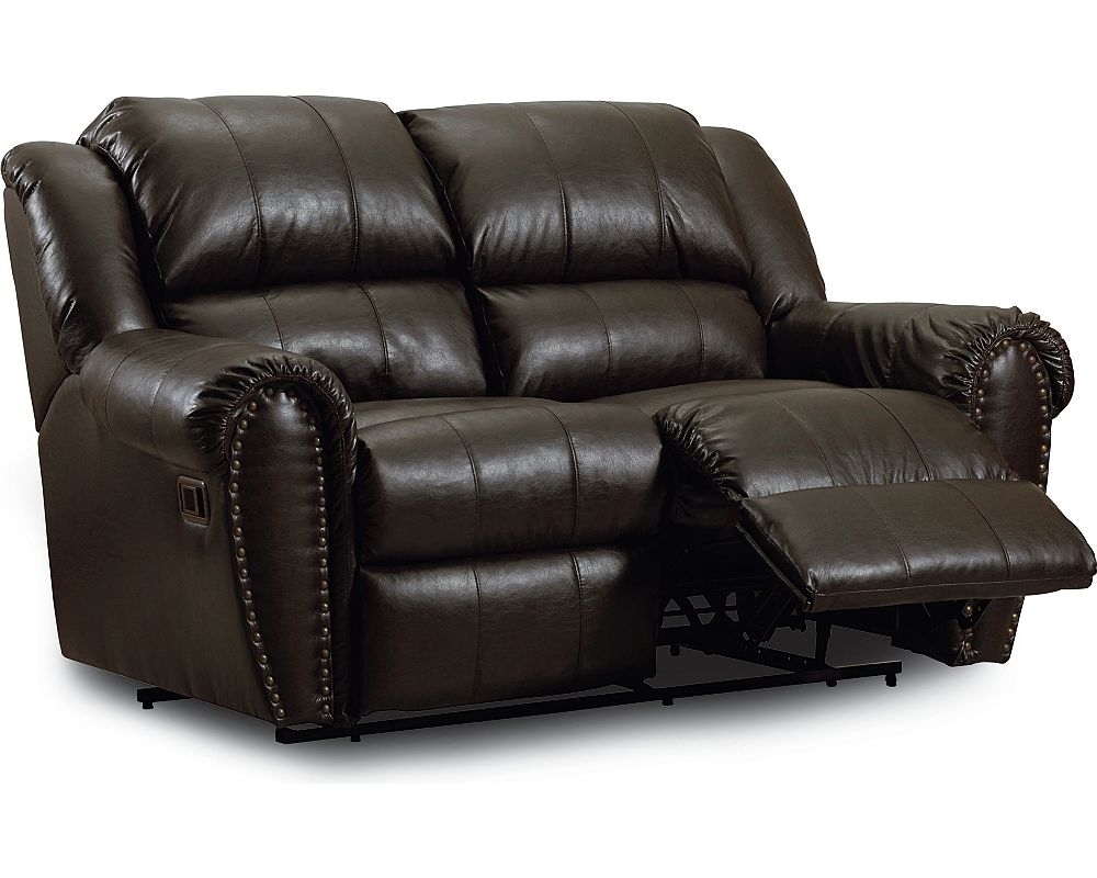 Lane summerlin leather ii double reclining loveseat with power