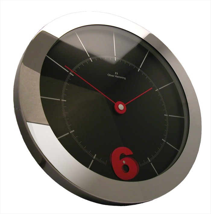 Large wall clock with rotating number 6 an attractive large