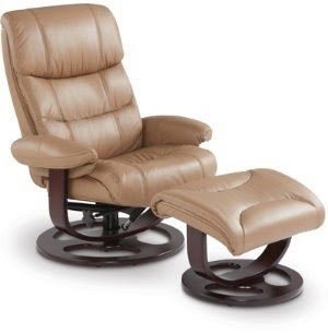 Leather chair ottoman stress less recliners recliners art van