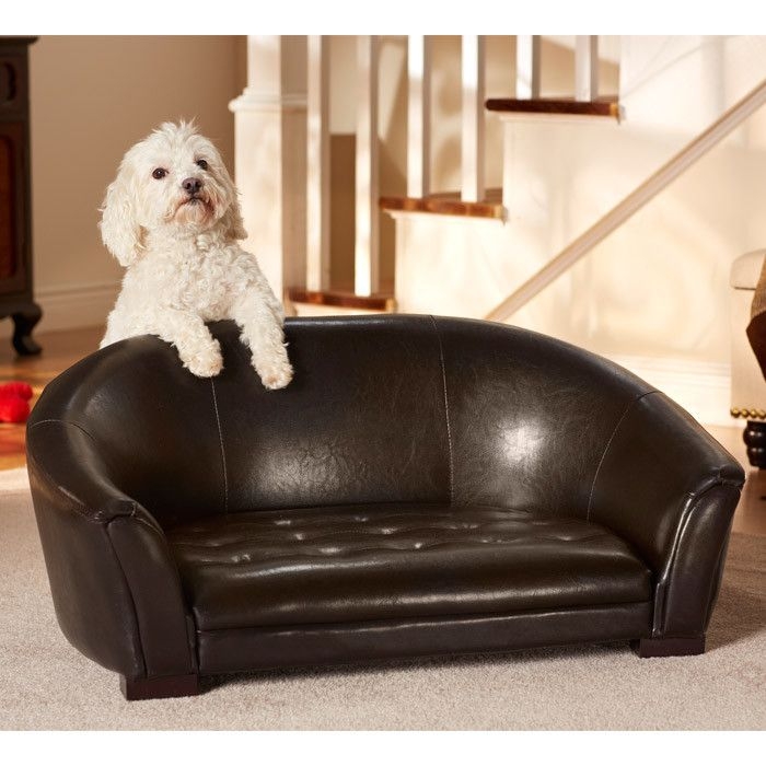Leather look dog beds
