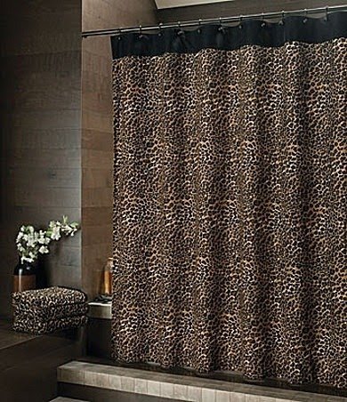 Leopard shower curtain
