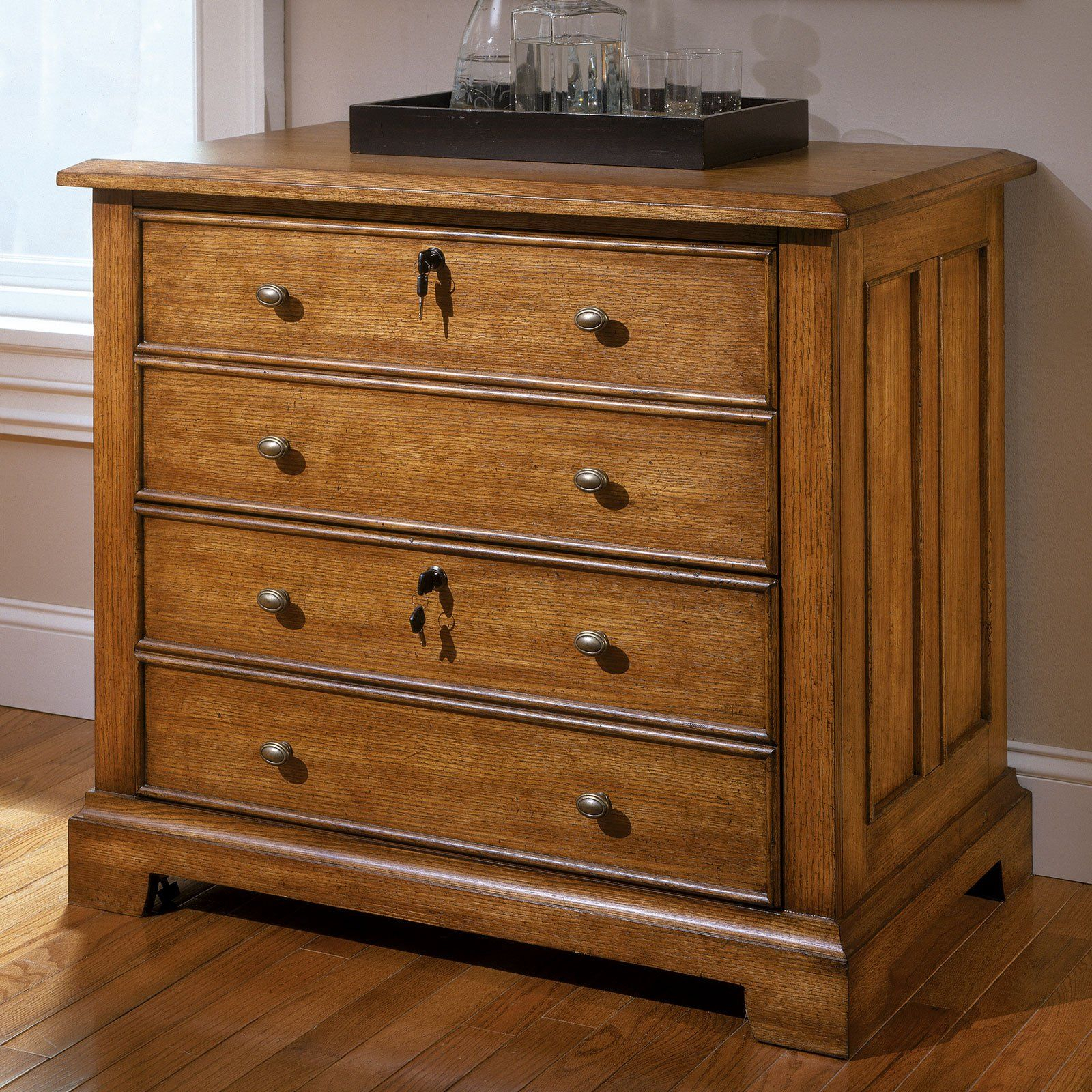 Solid Wood File Cabinet 2 Drawer - Foter