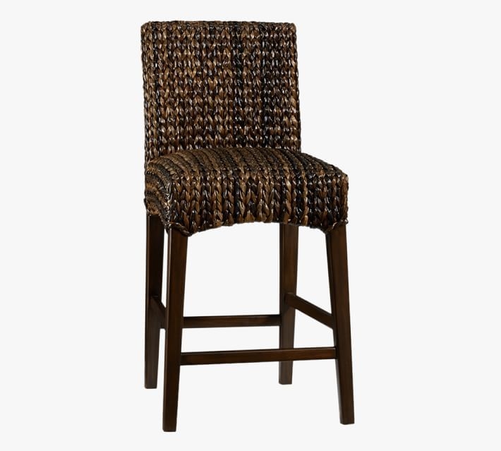 Seagrass barstool counter height honey