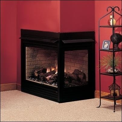 Small corner fireplace